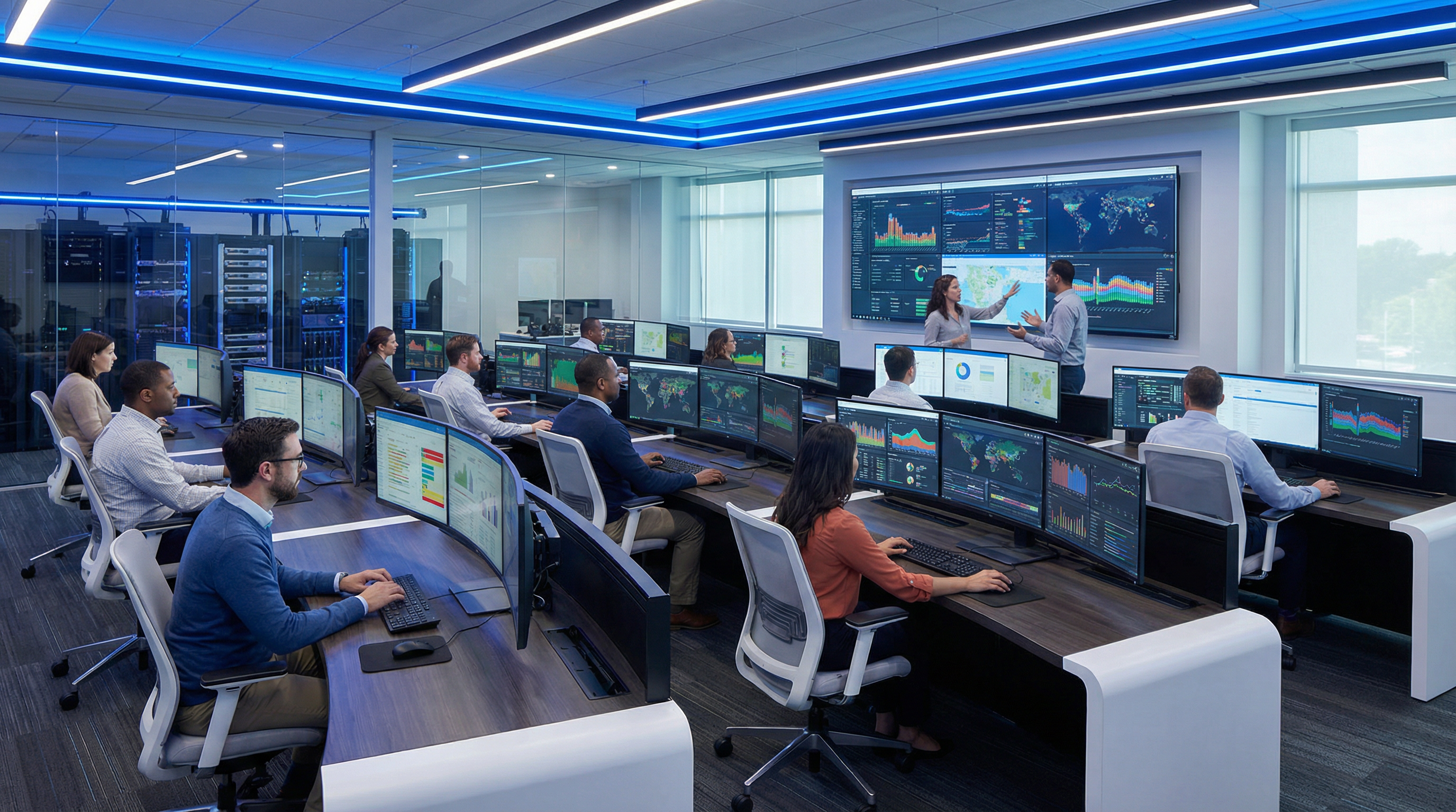 Professionelles IT-Team bei der Arbeit